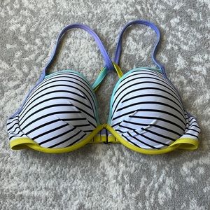 5/$25! Victoria’s Secret pastel stripe push-up bikini top
